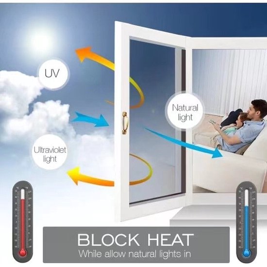 Glass insulation film - Greenhouse Sun protection film - One-way film - Privacy film โ image 4
