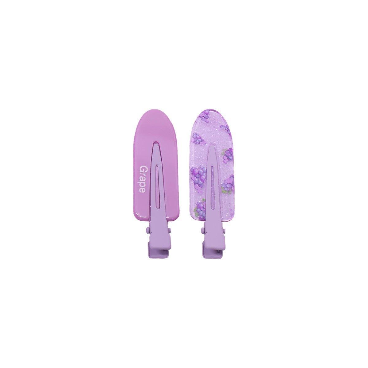 2PCS Juice Series Hair Clip Makeup Hair Accessories Colourful Hair Barrettes - Grapes โ image 6