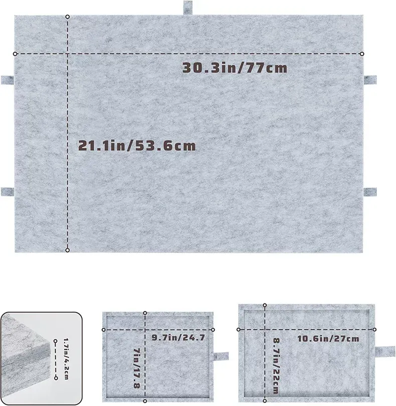 Dark Grey Foldable Anti-Slip Felt Jigsaw Puzzle Board with 6 Sorting Drawers – Lightweight 1000 Piece Puzzle Table Mat, 2-in-1 Neck-Friendly Storage Stand and — image 6