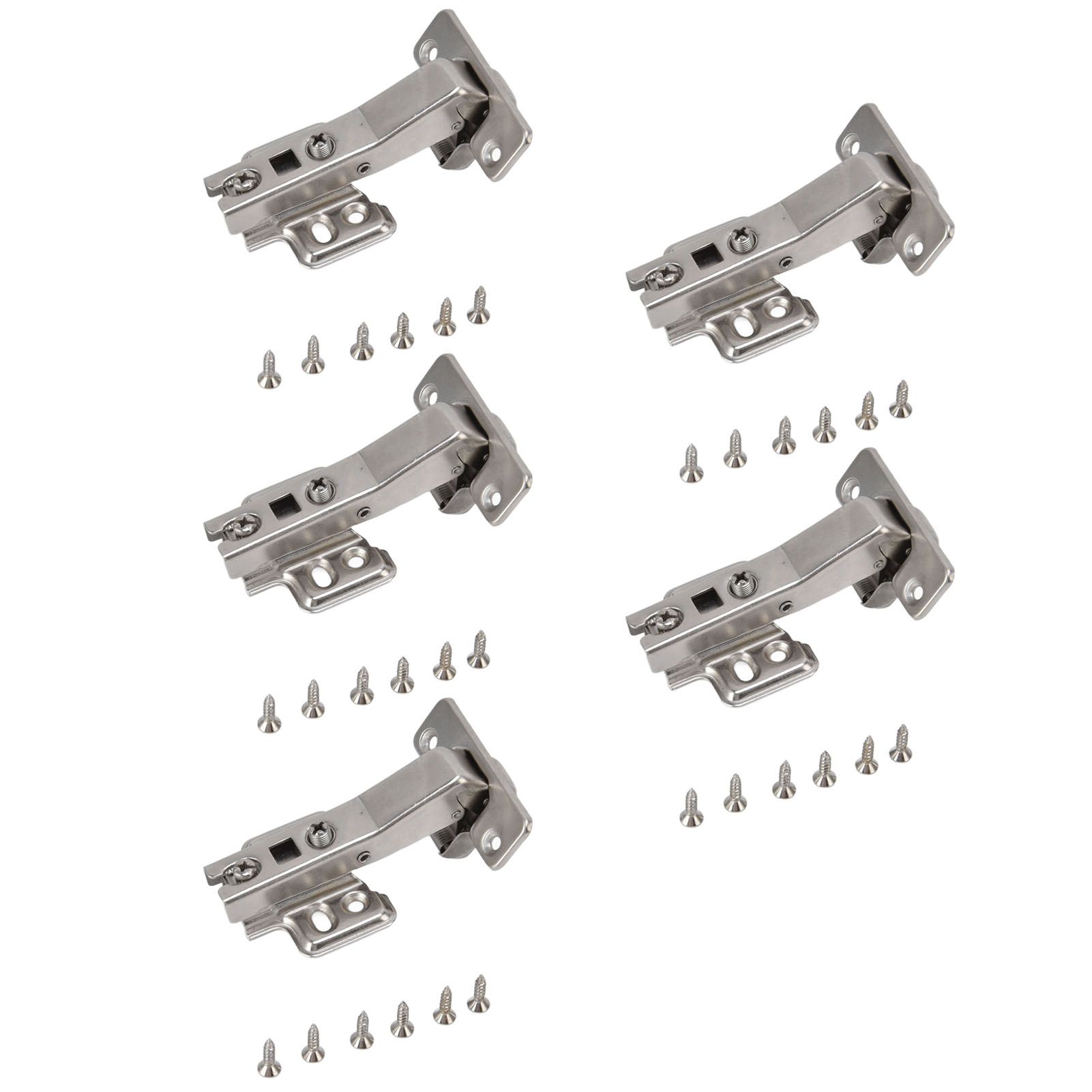5Pcs Hydraulic Buffer Hinge Reduce Noise Closing Speed Anti Rust Cabinet Door Butt Hinge for Home Wardrobes Bookcases Type A โ image 2