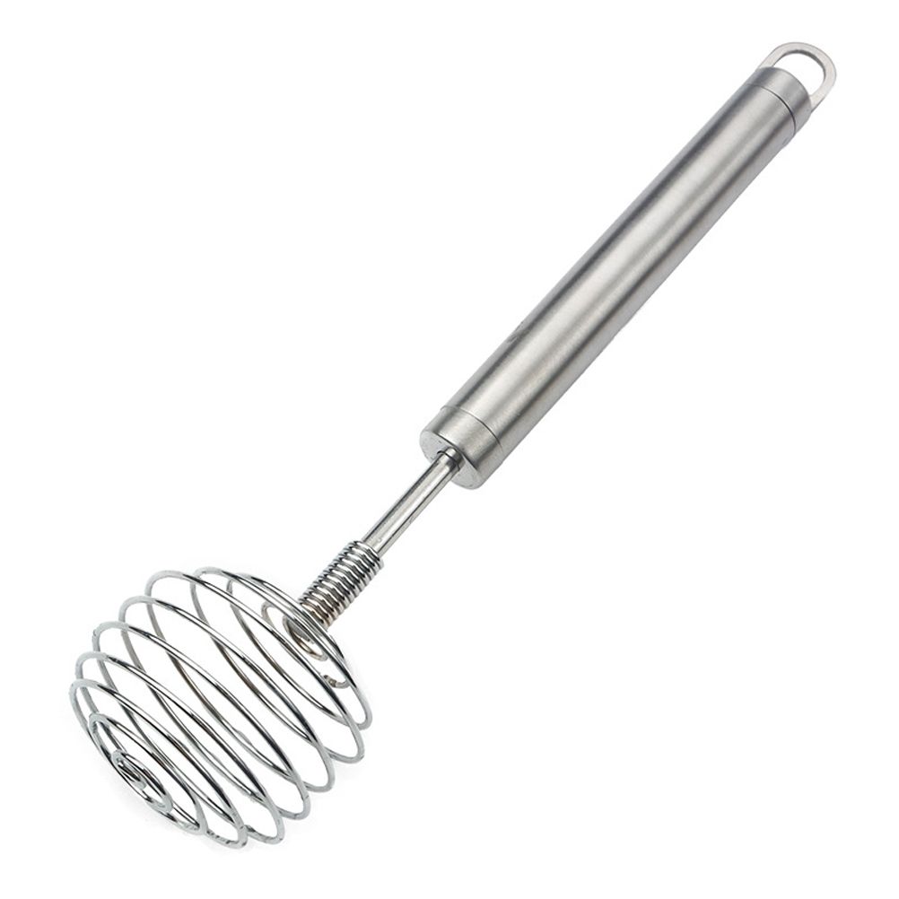 Stainless Steel Egg Beater Round Shaped Spring Milk Blender Handheld Egg Mixer โ image 2