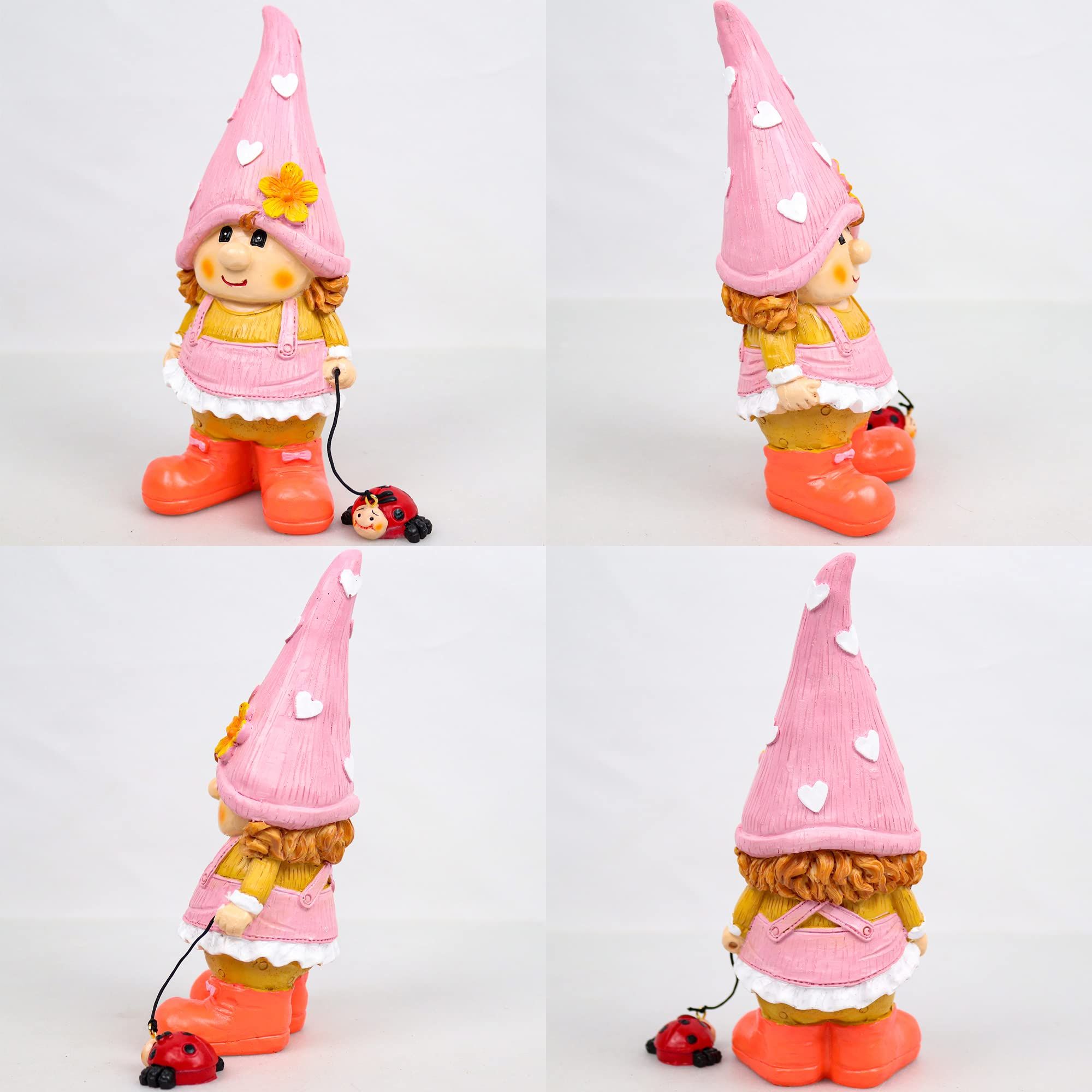 Garden Gnome Outdoor Decoration Statue Naughty Couple Sculpture Decor for Indoor Lawn Yard Patio Ornaments Resin (Gnome Girl) — image 5