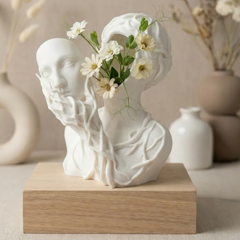 A 3D-printed vase shaped like a goddess of nature. Let go of pretense. Stay in nature — image 2