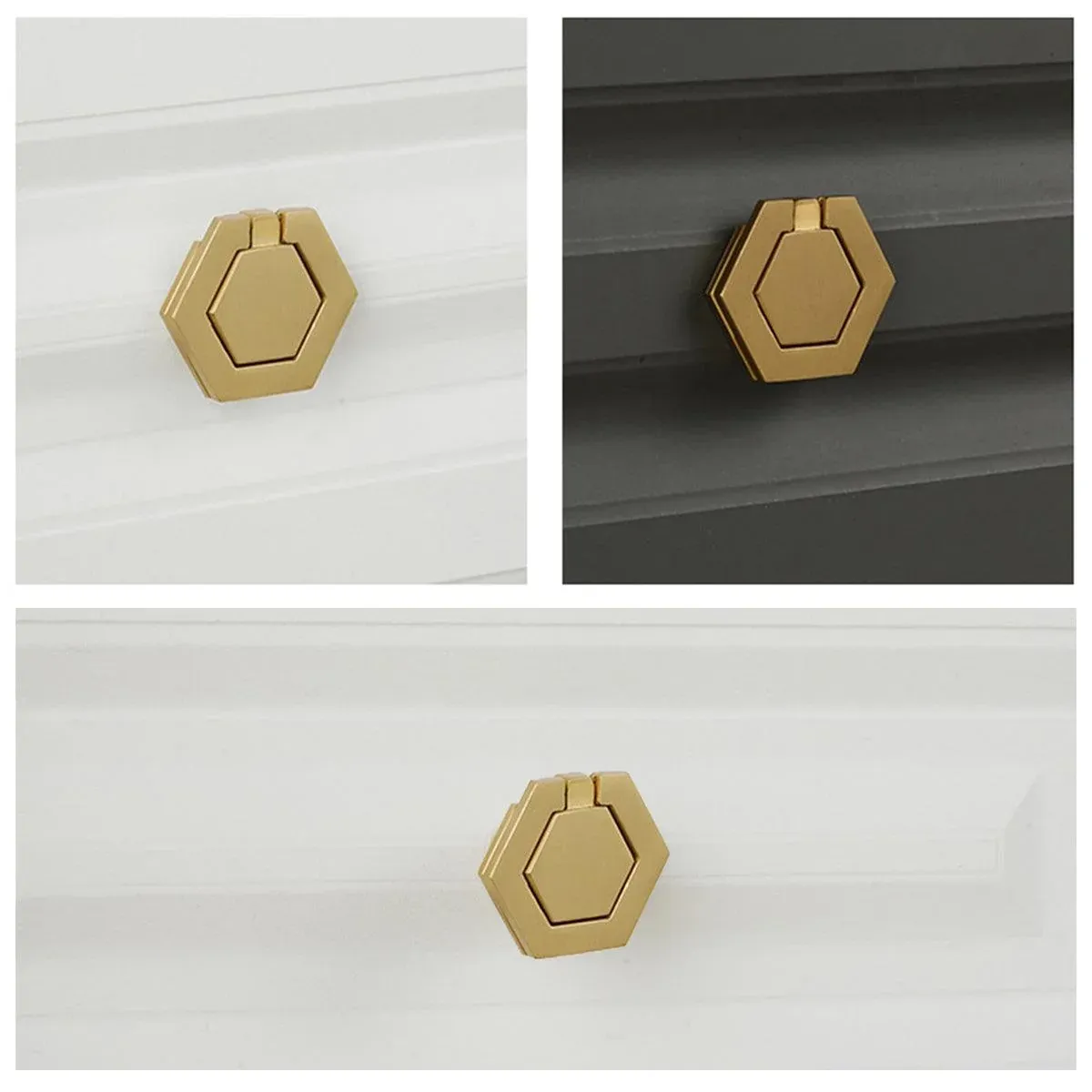 Modern Cabinet Door Handle Single Hole 6 Sided Pull Handle for Drawer Closet — image 6
