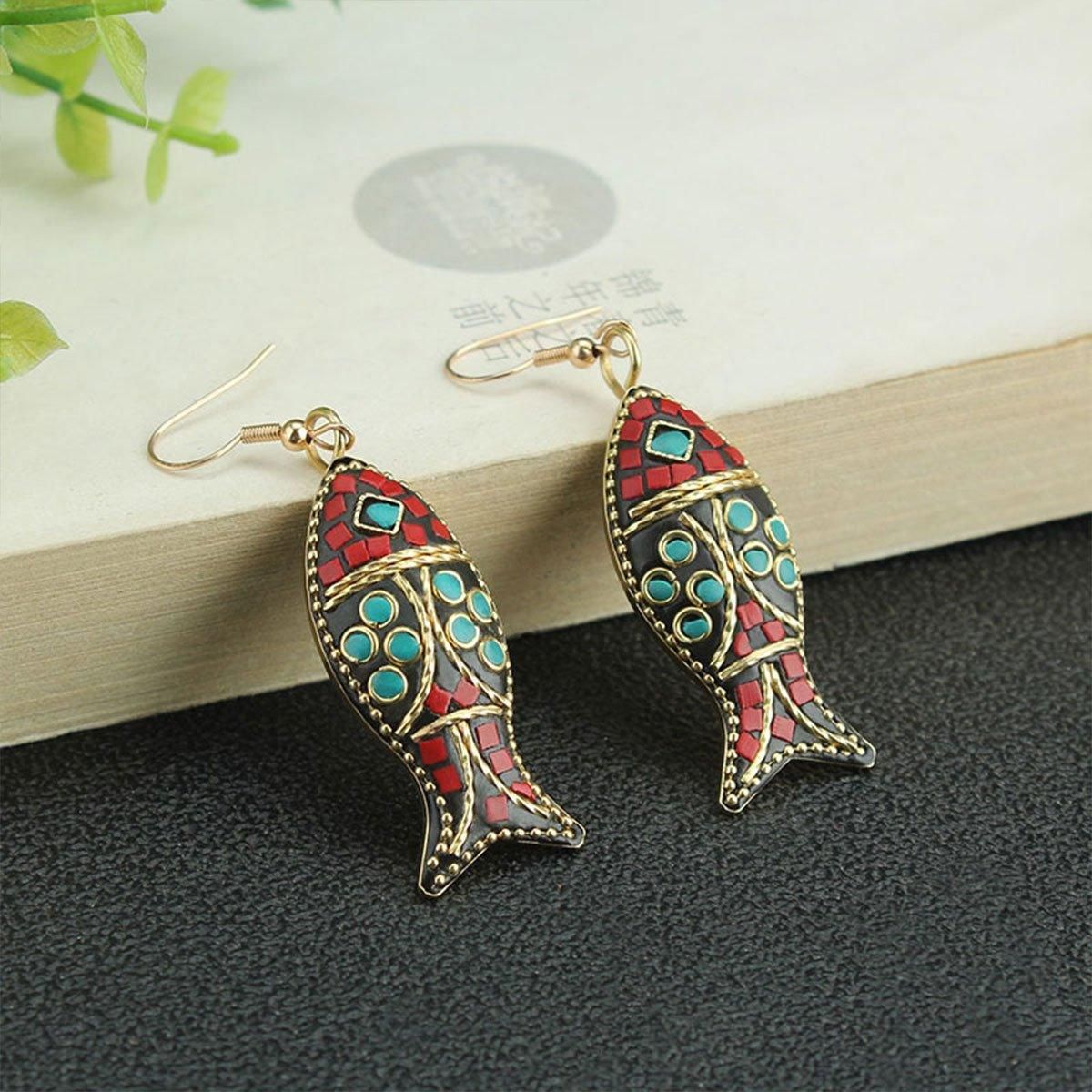Retro Ethnic Style Earrings Fashion Jewelry for Women Bohemian Accessories - Long beads β image 6