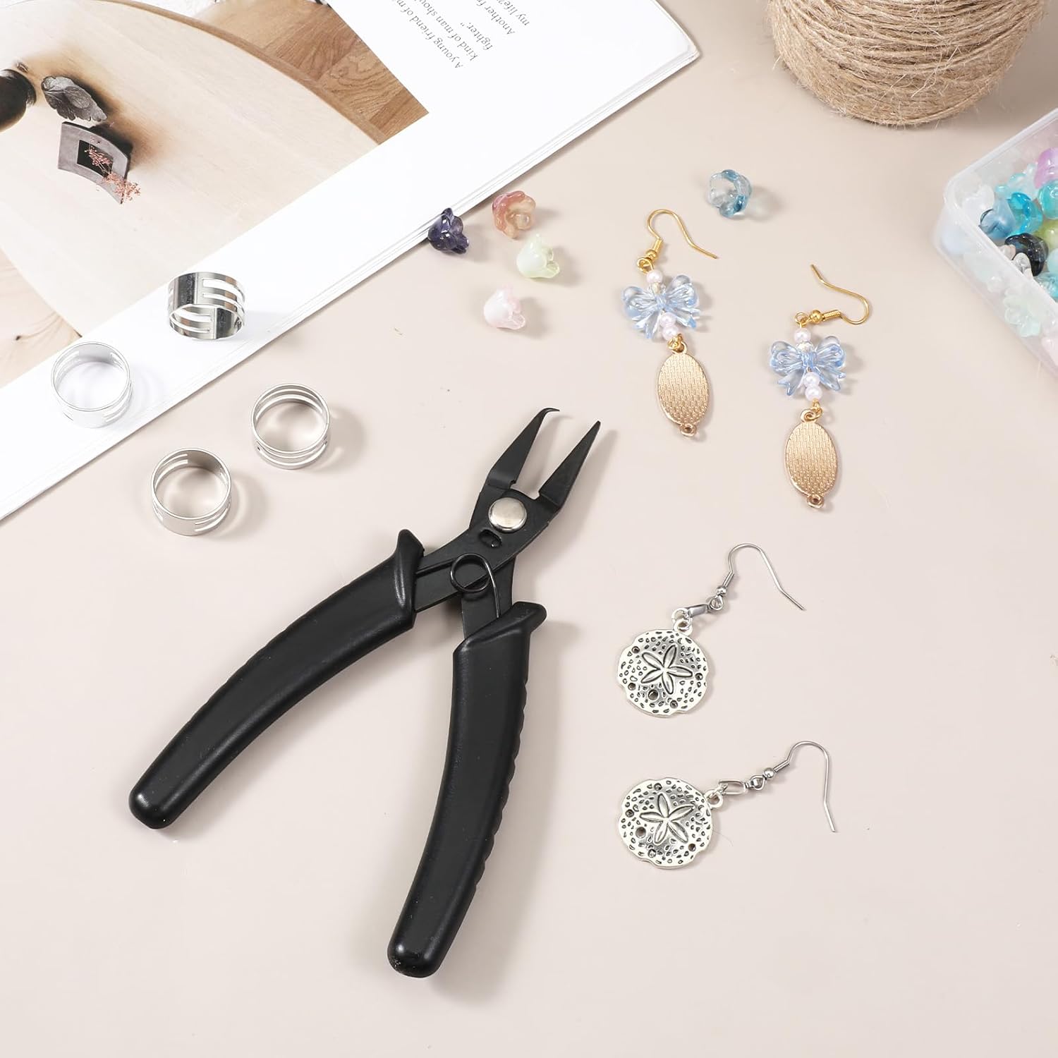 Jump Ring Pliers with Jump Ring Opener Finger Tools with Split Rings Plier, Rings Pliers & Jumps Tool for Jewelry Plier Tool, Stainless Steel Crimping Tools — image 6