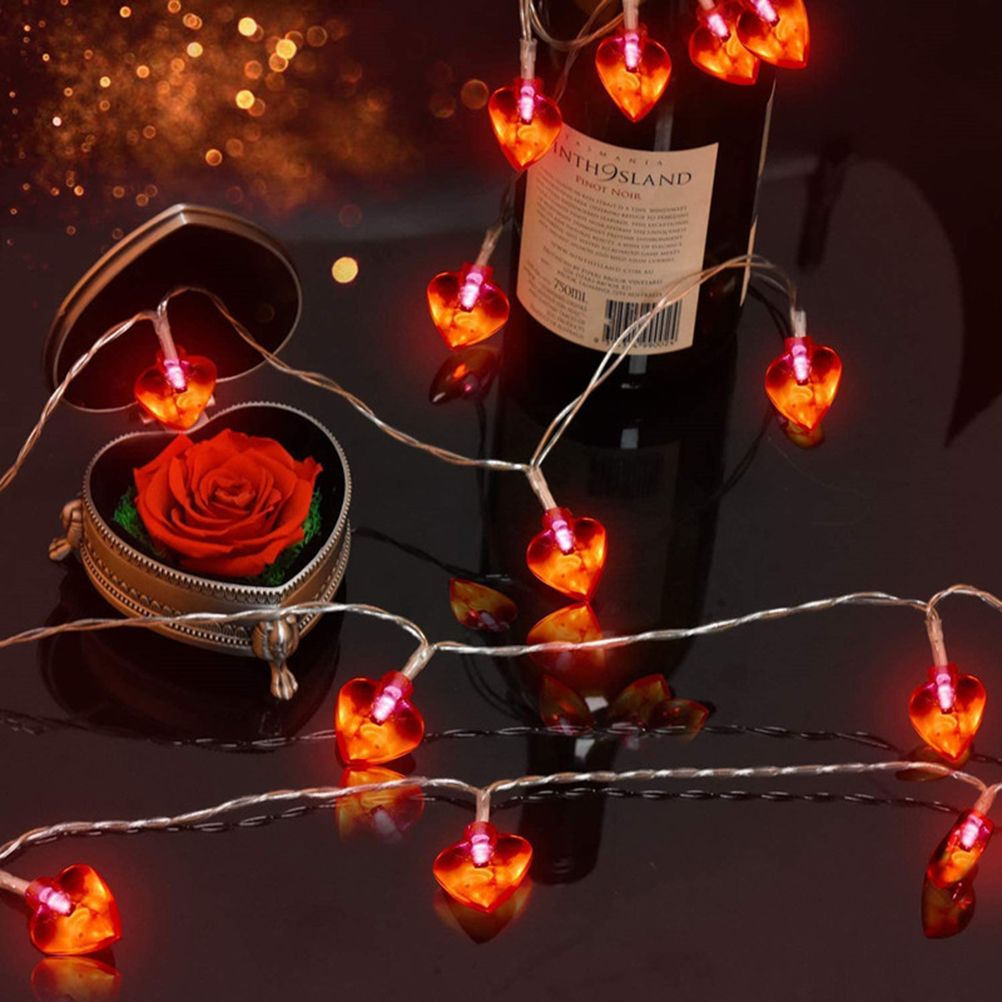 Love Heart Shaped String Lights 6 Meter 40 Leds Heart Love Valentine Lights for Wedding Party Birthday Home Decor โ image 4