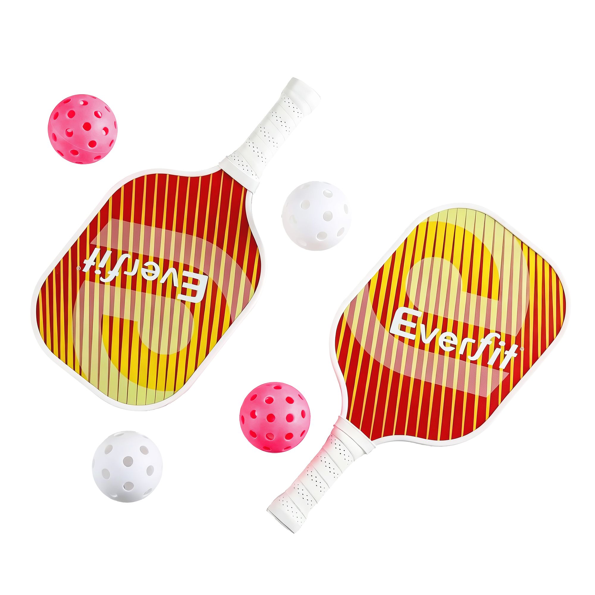 Everfit Pickleball Paddle Set Fibreglass Racquet Honeycomb Core With Bag Orange — image 3