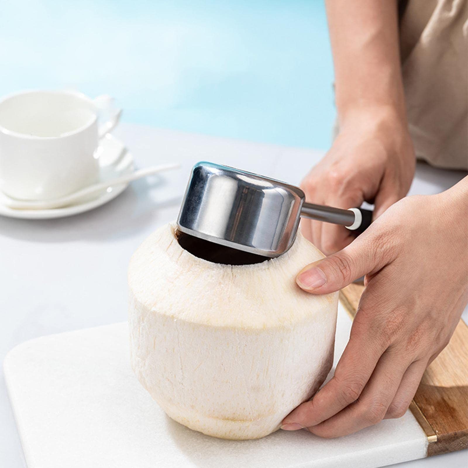 Stainless Steel Opener Coconut Meat Tool for Young Coconut, Holes Maker Puncher, Professional Coconut Opening Tool — image 4