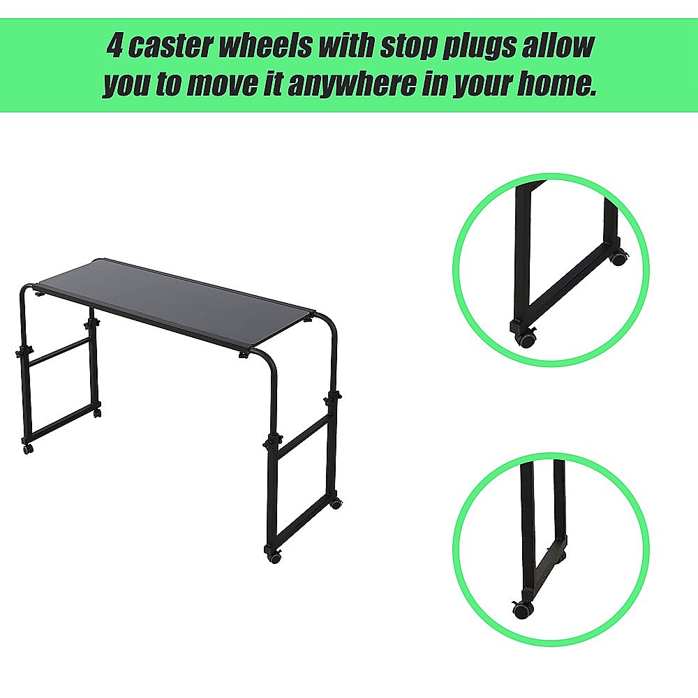 Overbed Table Work Laptop Desk with Wheels — image 5