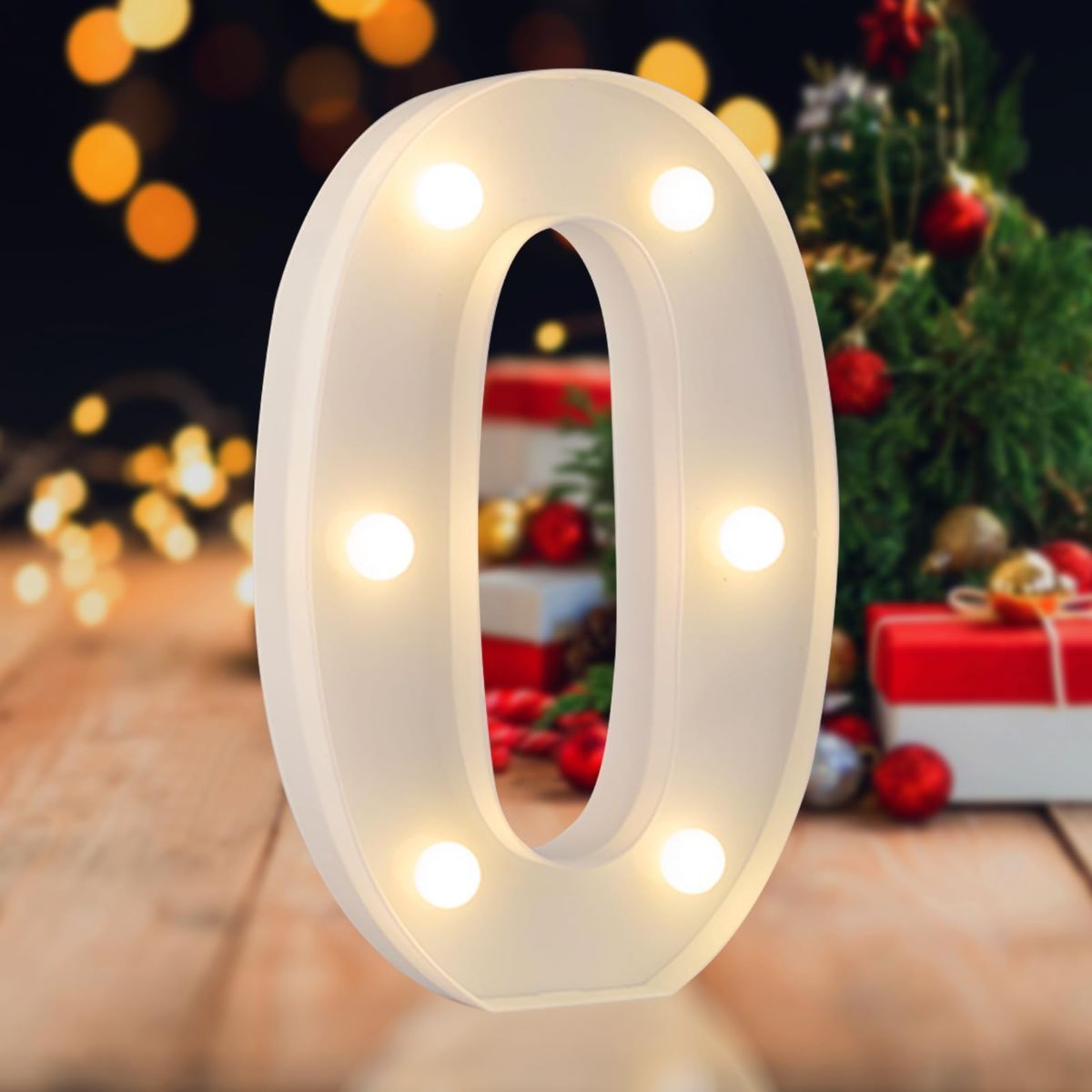 Sign Digit 2, warm white, 26 letters, 10 numbers, heart and & symbol; for birthday, party, home, bar, wedding decoration; DIY word combinations; wall — image 3