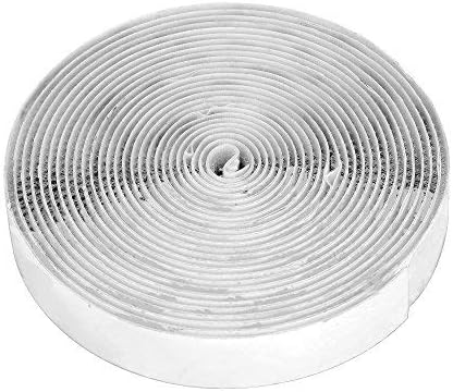16 Feet Length 0.75 Inches Width Hook and Loop with Strong Self Adhesive Interlocking Strip, Mounting Tape Heavy Duty Adhesion Fastener (White) — image 4