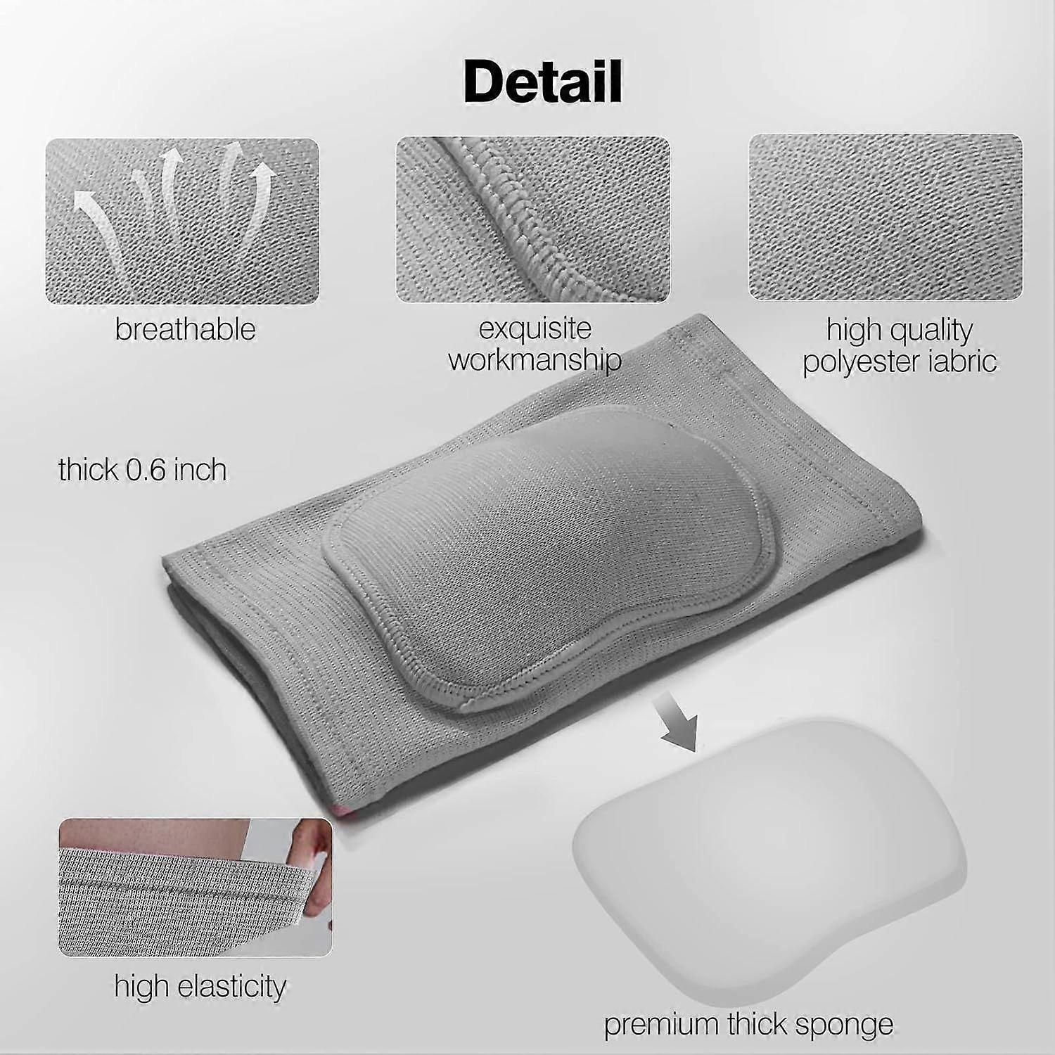 Pair of Knee Pads for Volleyball Dancing Sports Knee Support Sleeves with Sponge Padding Non-Slip Compression Protection for Basketball Running โ image 2