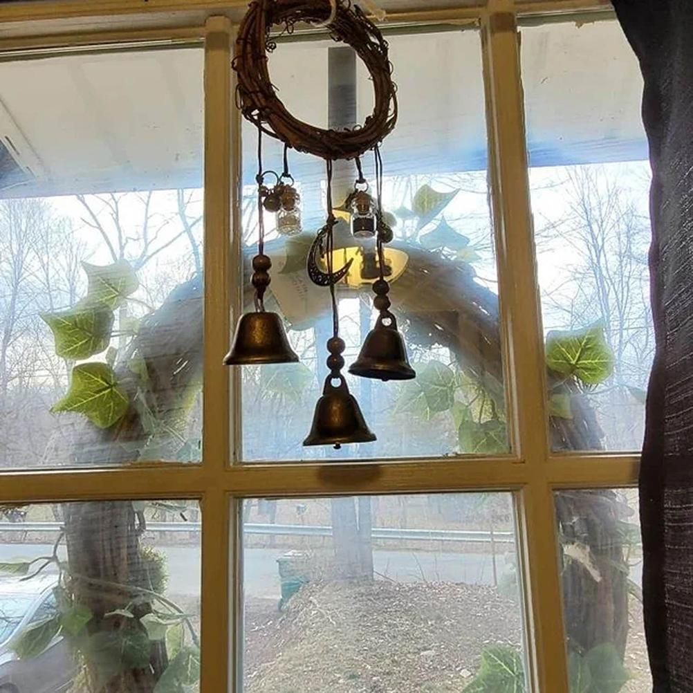 Witch Wind Chimes Wreath Handmade Witch Bells Protection Door Hangers Hanging Witch Bells Wind Chimes for Home Door โ image 5