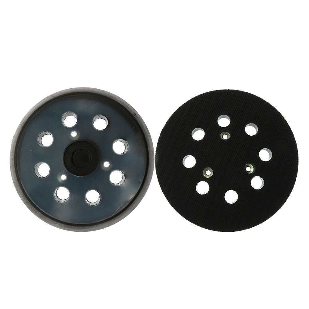 5 Inch 8 Holes Backing Pads - Hook & Loop Sander pad for Drill Tools Clean the sponge polishing disc chassis (1 Pack) (Black) โ image 5