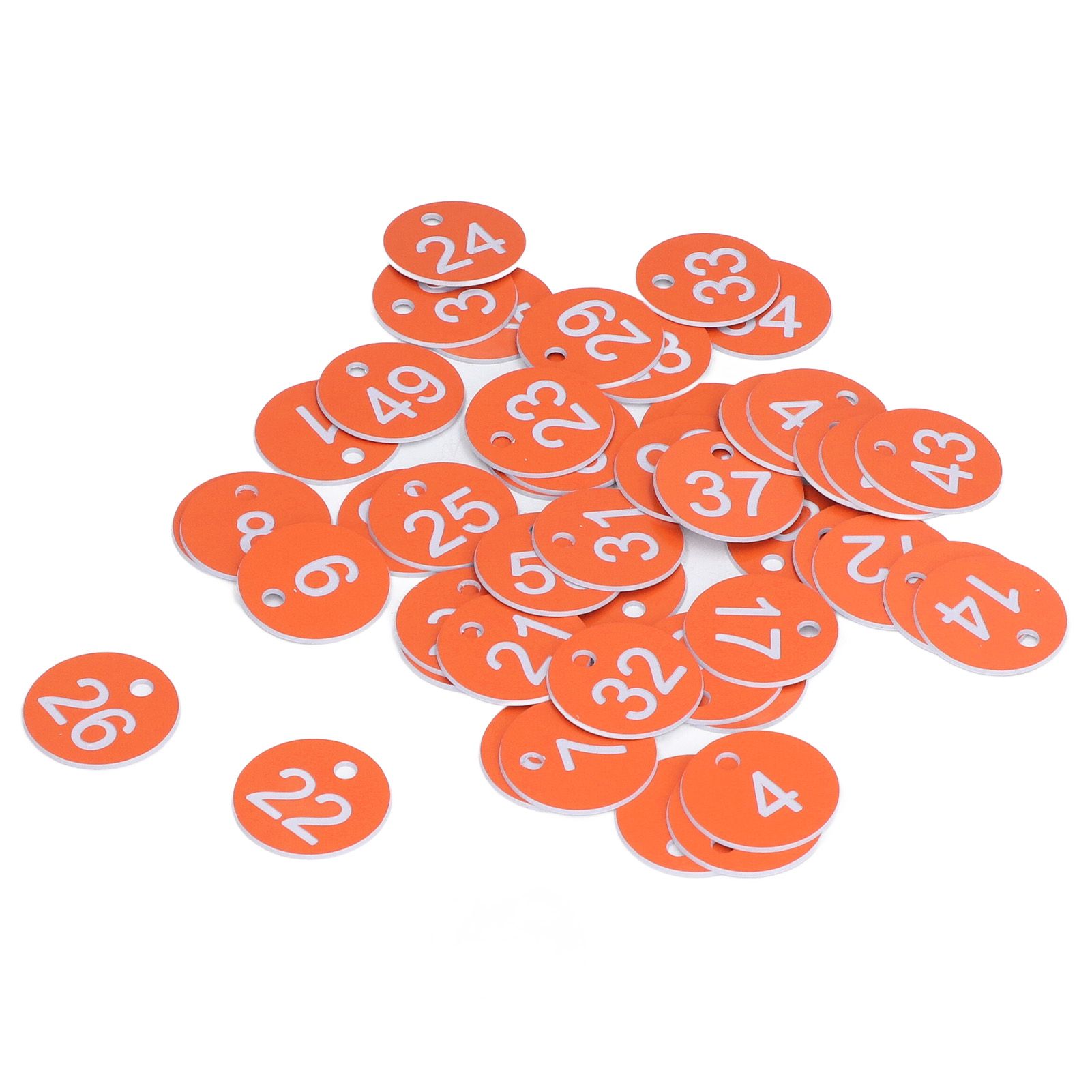 50Pcs Numbered Label Round Simple Beautiful Beehive Tag Breeding Supplies for Beekeeping Animal HusbandryNumbers 1 to 50 Orange — image 6