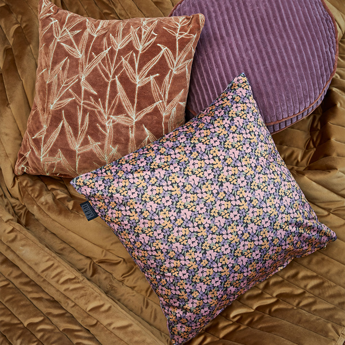 KAAT Amsterdam Liya Multi Floral Square Filled Cushion 43cm x 43cm — image 5