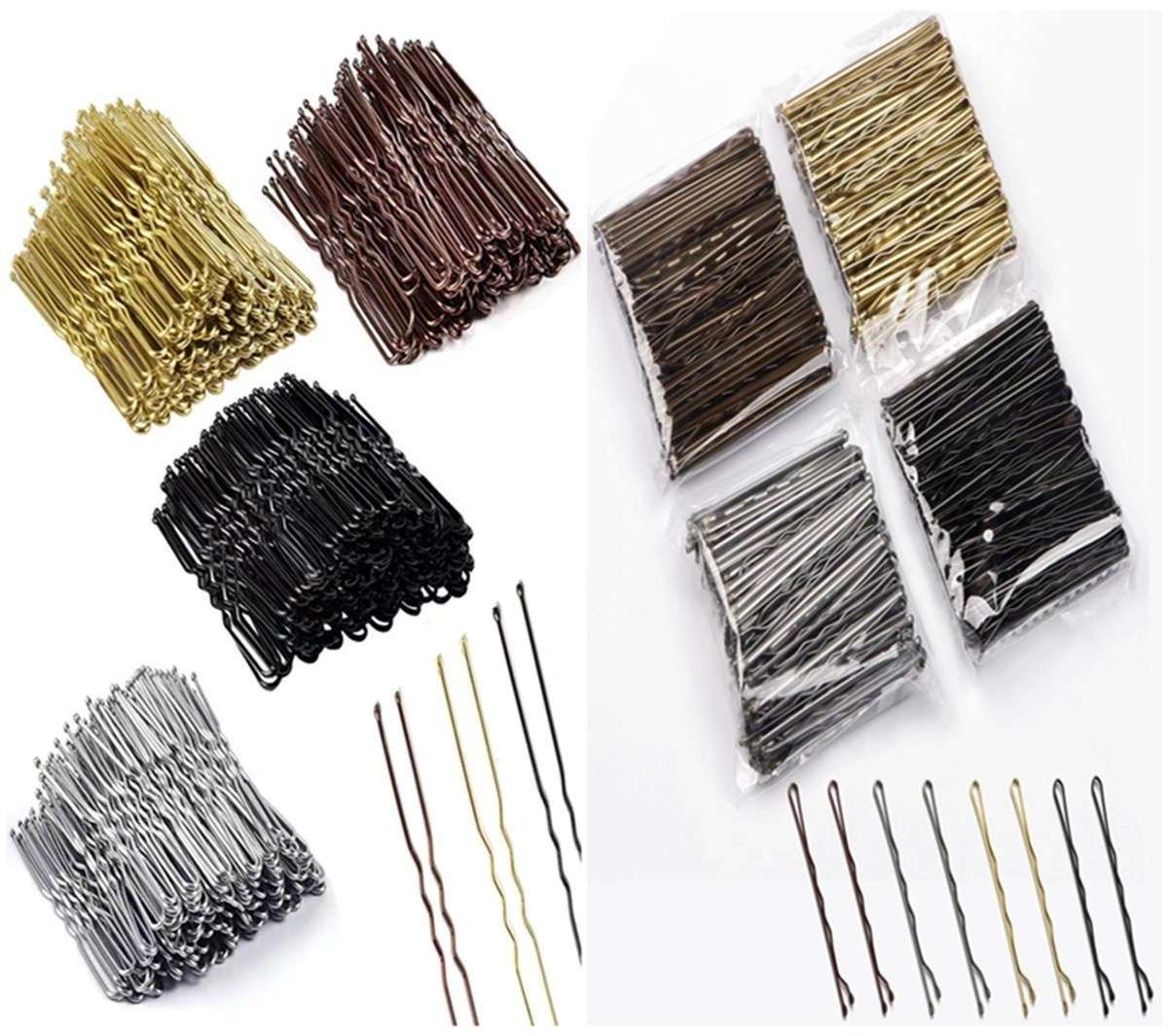 100pcs Silver Hair Clips Hairpins Hair Bands