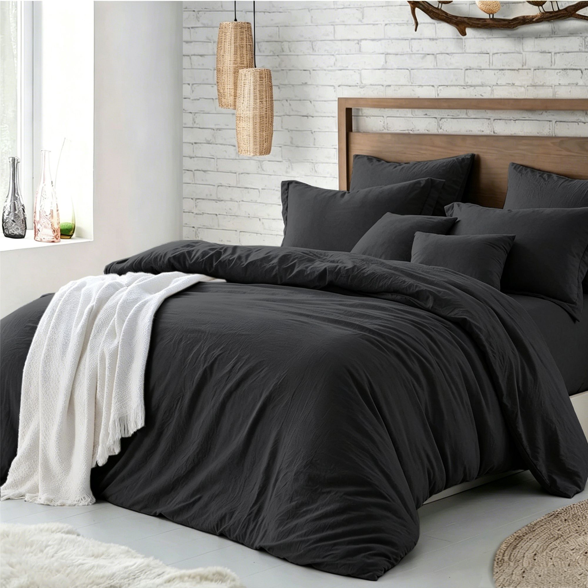 Hotel Soft Microfiber Duvet Cover Set-2000TC Quilt Cover Set & Pillowcases -1 Donna Cover Zipper Closure & 1 x Pillowcases-Breathable Bedding - Wrinkle, Fade