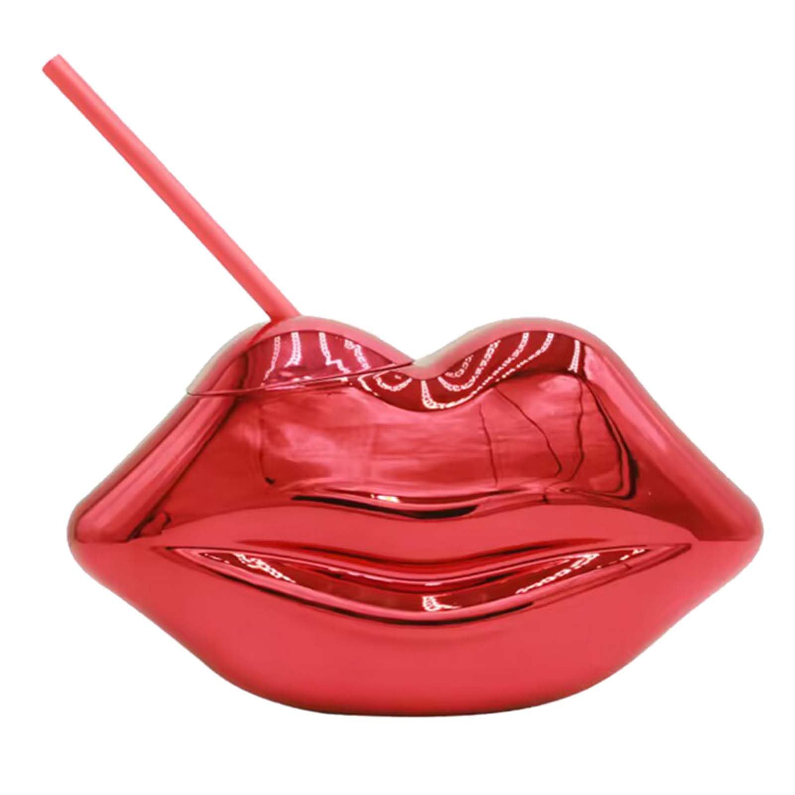 Red Lip Water Cup Gift Novel Bar Party Lip Shaped Beer Bottle wear-resistant and durable to use. Red