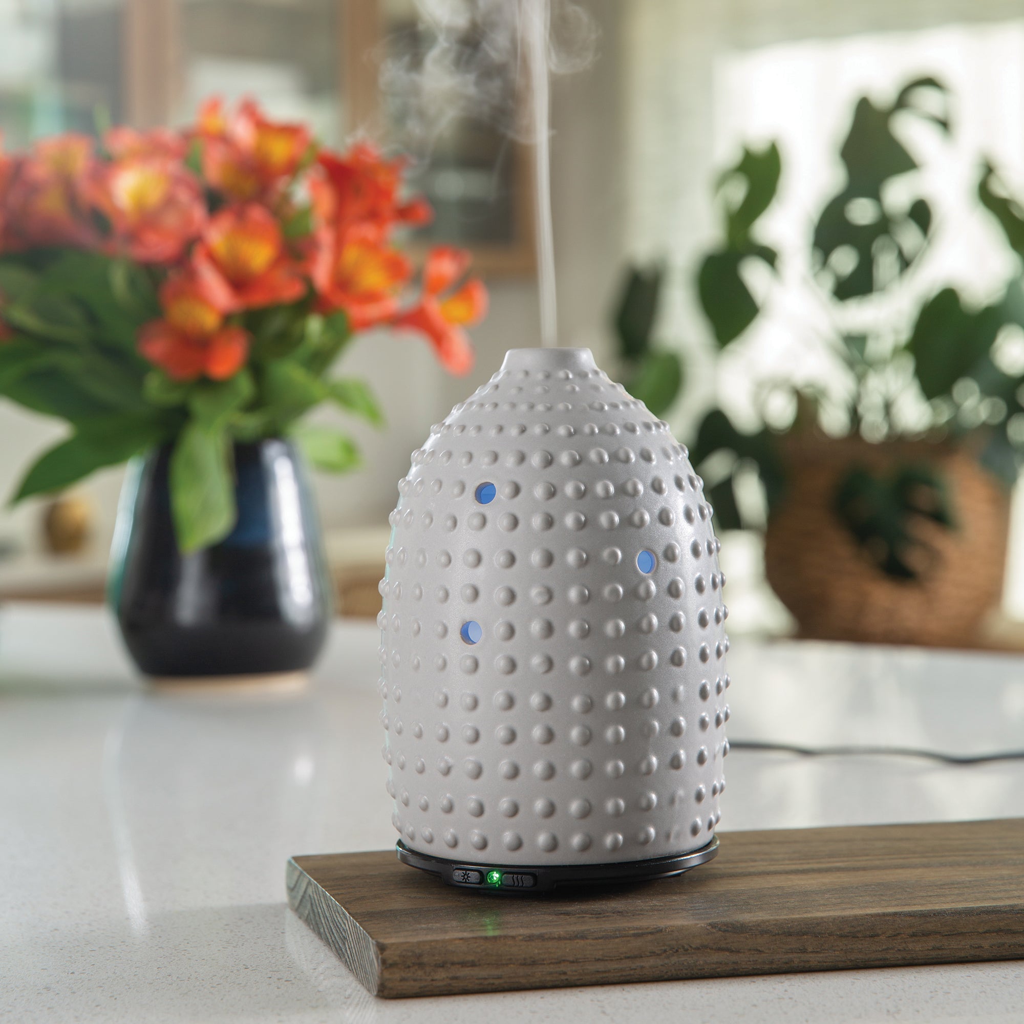 Gray Hobnail Ultrasonic Aroma Diffuser — image 2