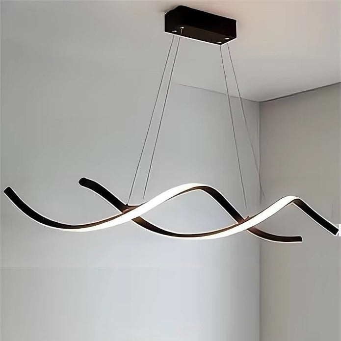 BAMDECOR A24122 Modern Minimalist Black Pendant Light Adjustable LED Chandelier for Dining Room and Bar — image 2