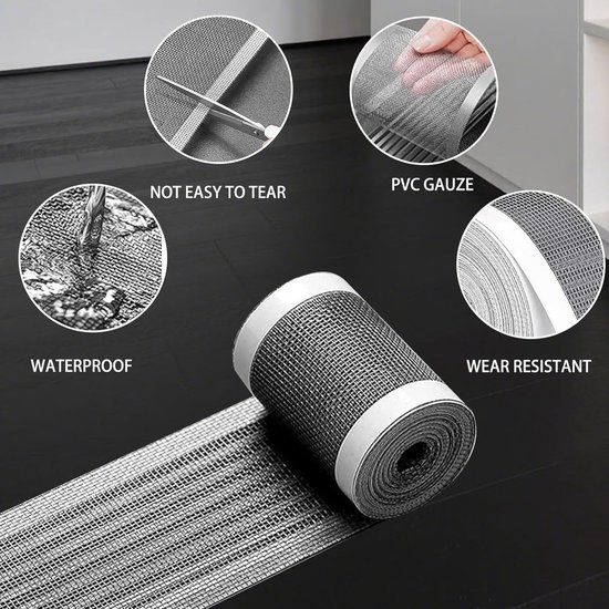 Hair collector - Shower drain filter - Floor drain - Self-adhesive anti-clogging kit for bathroom drain holes - Hair filter - Drain sticker roll - 10 cm x 10 m — image 3