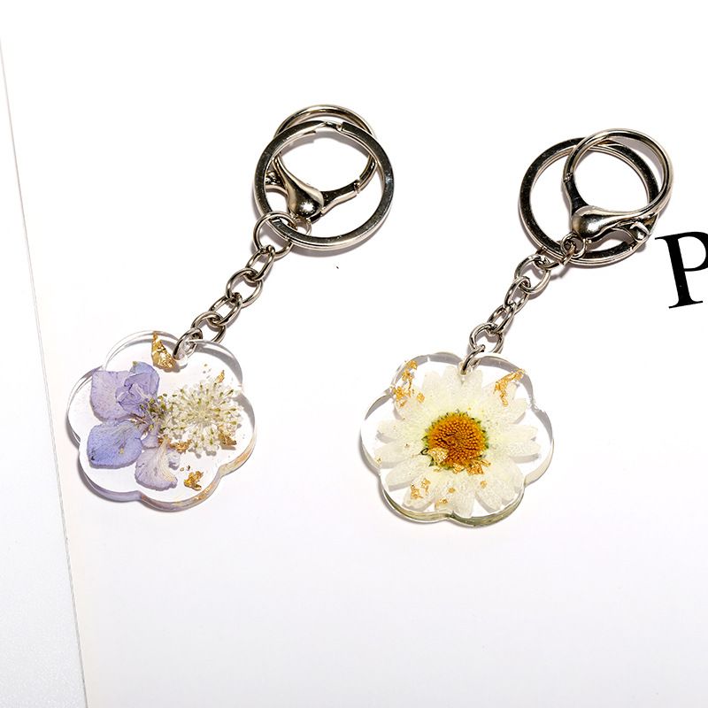 3 pcs Pressed Flower Keychain, Keychains for Women,Handmade flower Keychain,Personalized Cute Keychain,Charm Keychain Presents — image 2