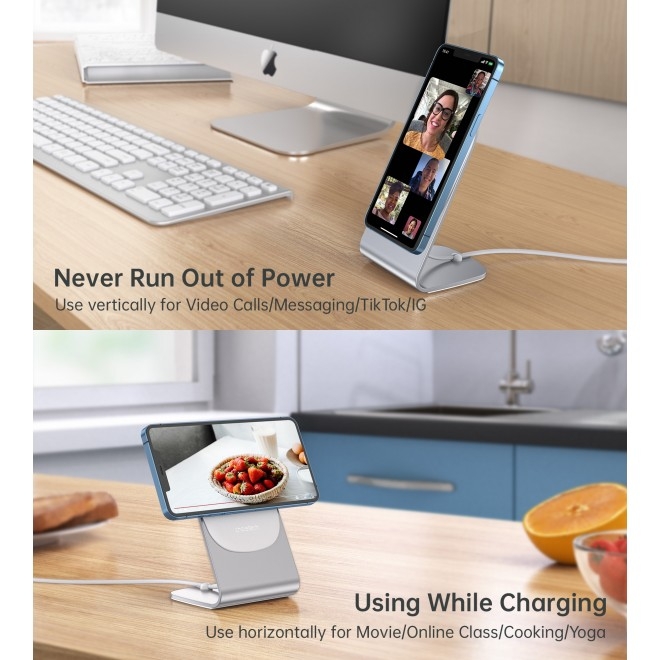CHOETECH MA00117-SL MagLeap Magnetic Wireless Charger with Stand and AC Adapter โ image 4