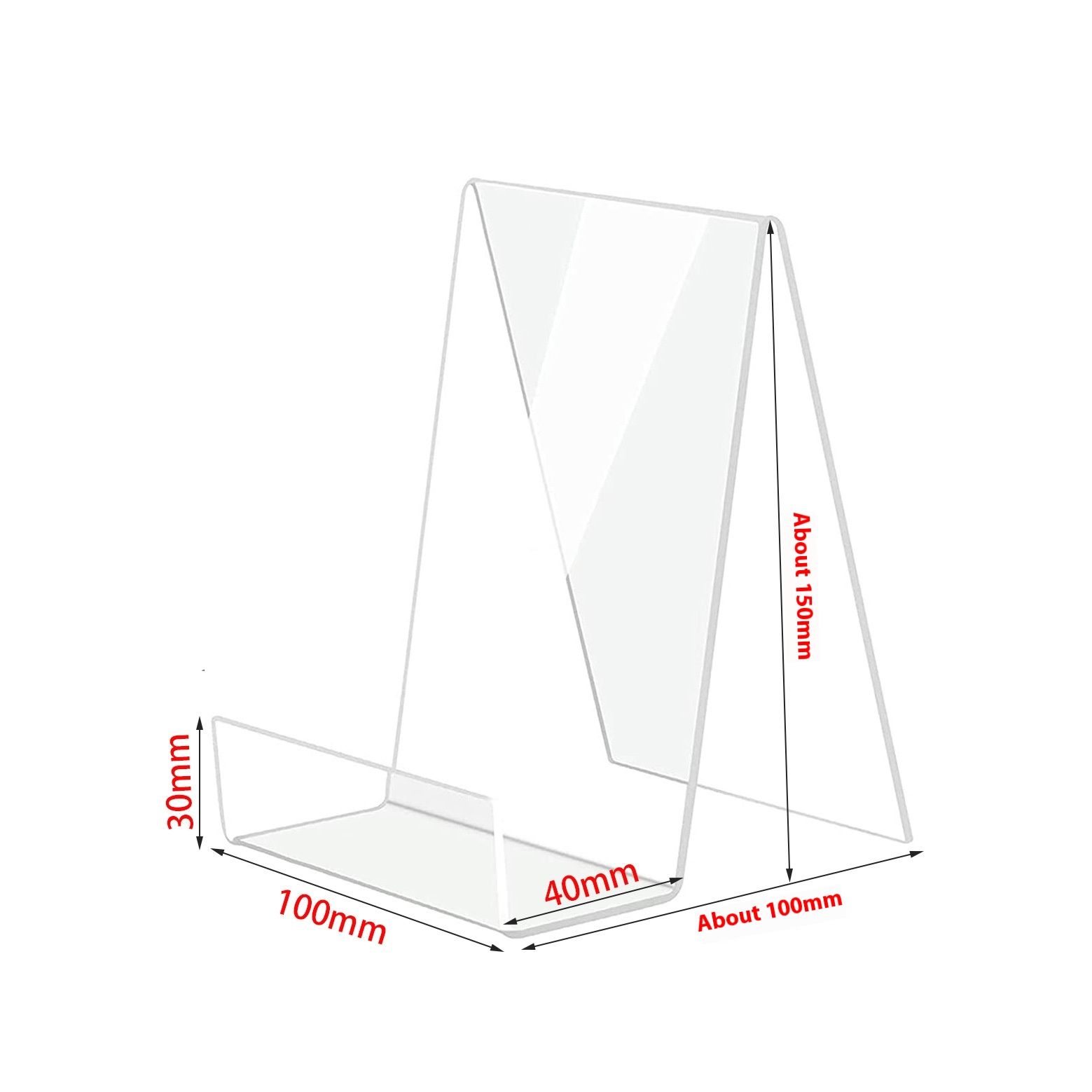 5PCS Acrylic Book Display Stand Clear Easel with Ledge Tablet Holder for Displaying Books, Pictures, Notebooks, CDs — image 5