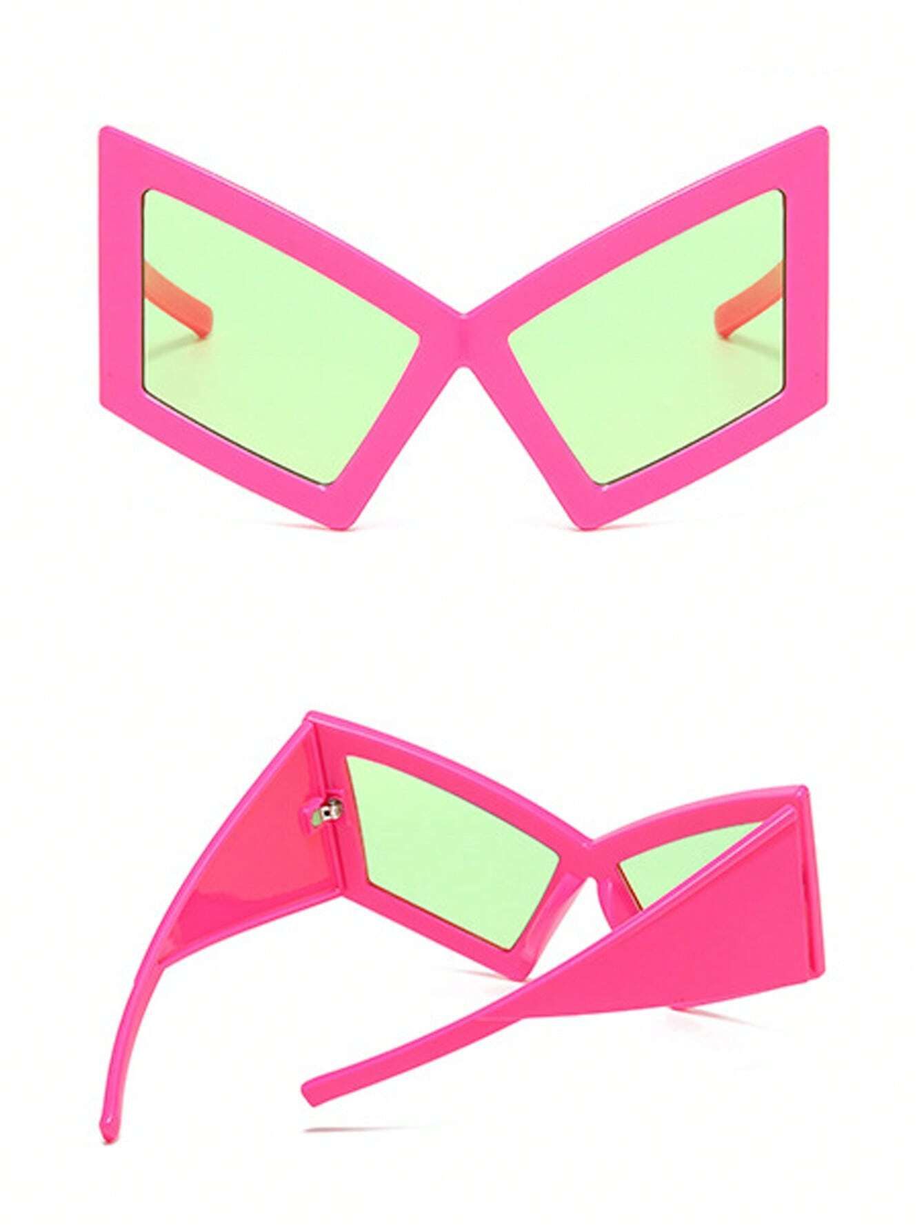Oversized Cat Eye Fashion Glasses Personalized Retro Hiphop Beach Accessories Rose Red Party Stylish Glasses Bohemian Halloween Beach Decor Women โ image 4