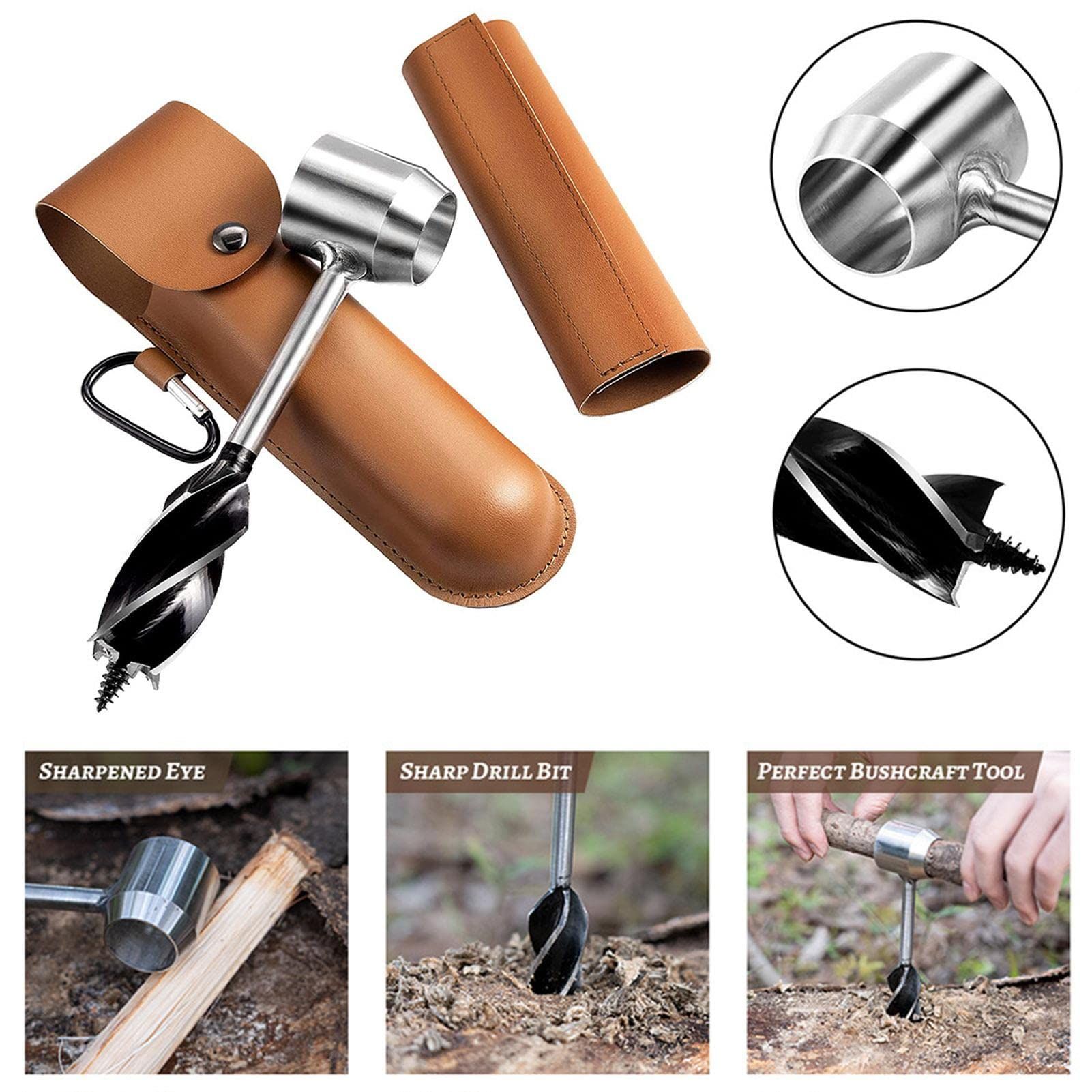 Survival Tools for Bushcraft Settlers Wrench, Wood Auger Drill Bit for Bushcraft Backpack and Camping — image 2