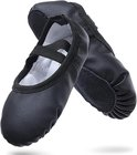 Women's Ballet Shoes – Ballet Shoes for Girls – Black – Soft PU Leather Dance Shoes with Non-Slip Sole – Suitable for Ballet, Yoga & Home Use – For 1