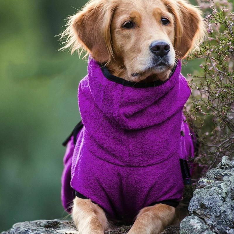 Dog Puppy Hoodies Jacket Solid Coat Pet Winter Soft Warm Clothes S-5XL Black - 4XL — image 4