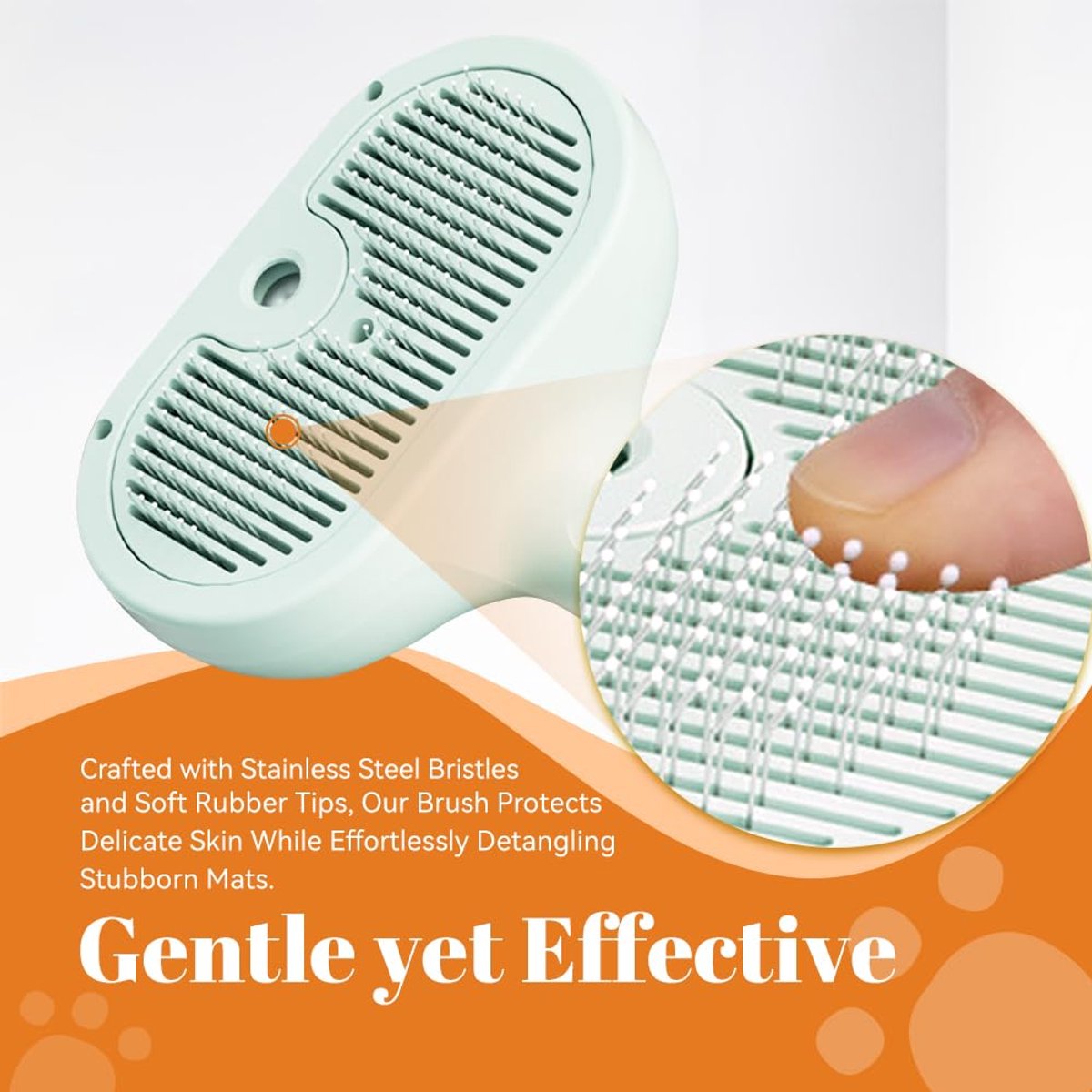 Cat Steam Brush - Dog Steam Brush - 3 in 1 Pet Spray Shedding Comb for Cats and Dogs - Dog Steam Brush - Pet Grooming Brush with Spray - Cat Steam — image 5