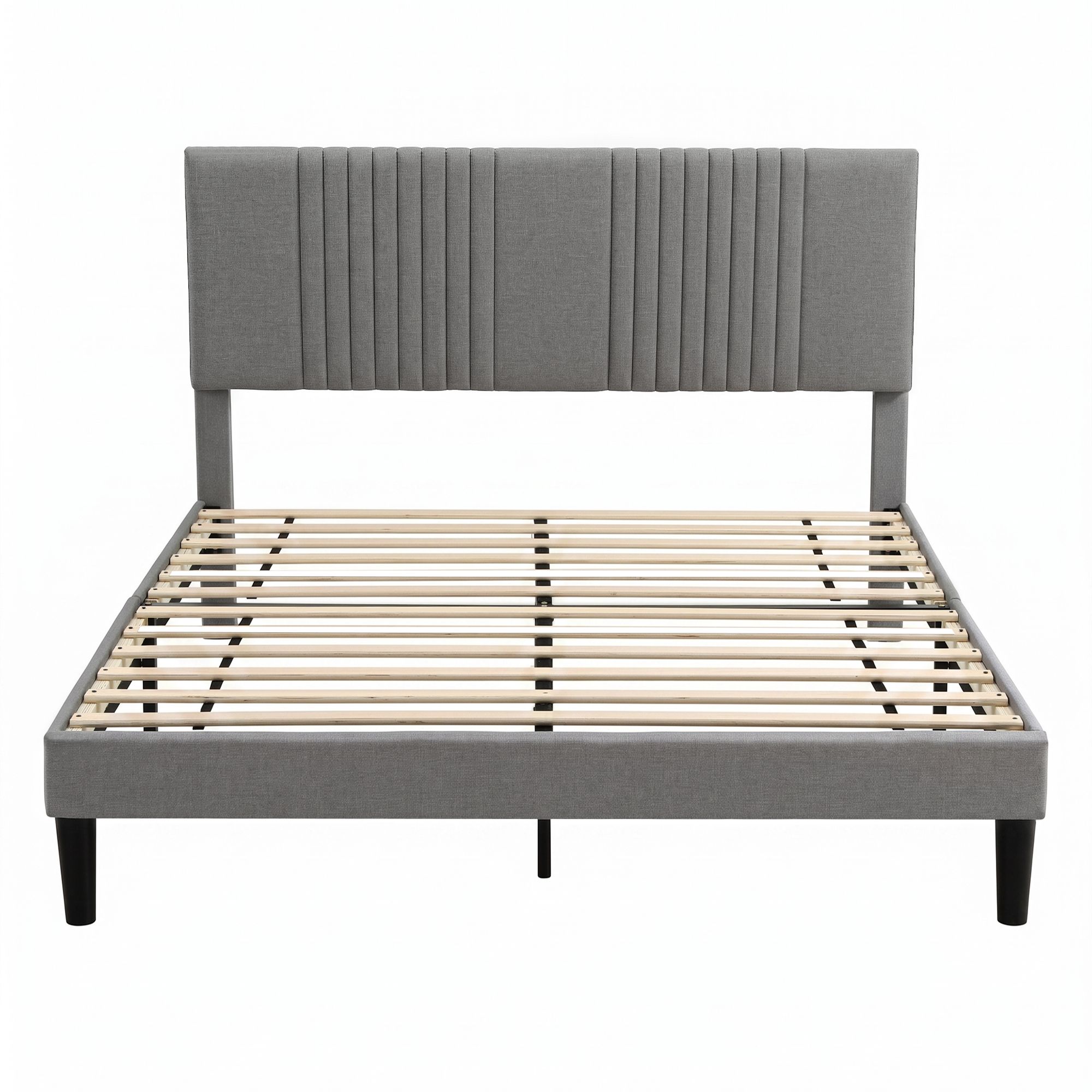 Artiss Double Bed Frame with Adjustable Headboard, Grey, 300kg Capacity โ image 4