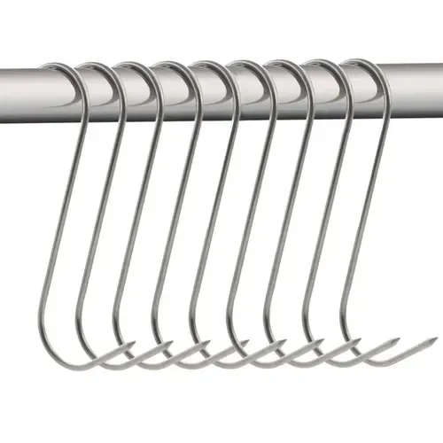 15 Pack Stainless Steel Smoking Hooks, Sharp Meat and Fish Hooks for Home Smoking, BBQ, Butchery and Food Preparation, 15 cm — image 5