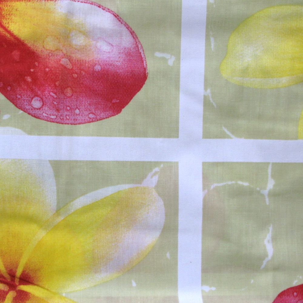Floating Frangipani Quilt Cover Set Apple Green Single — image 2