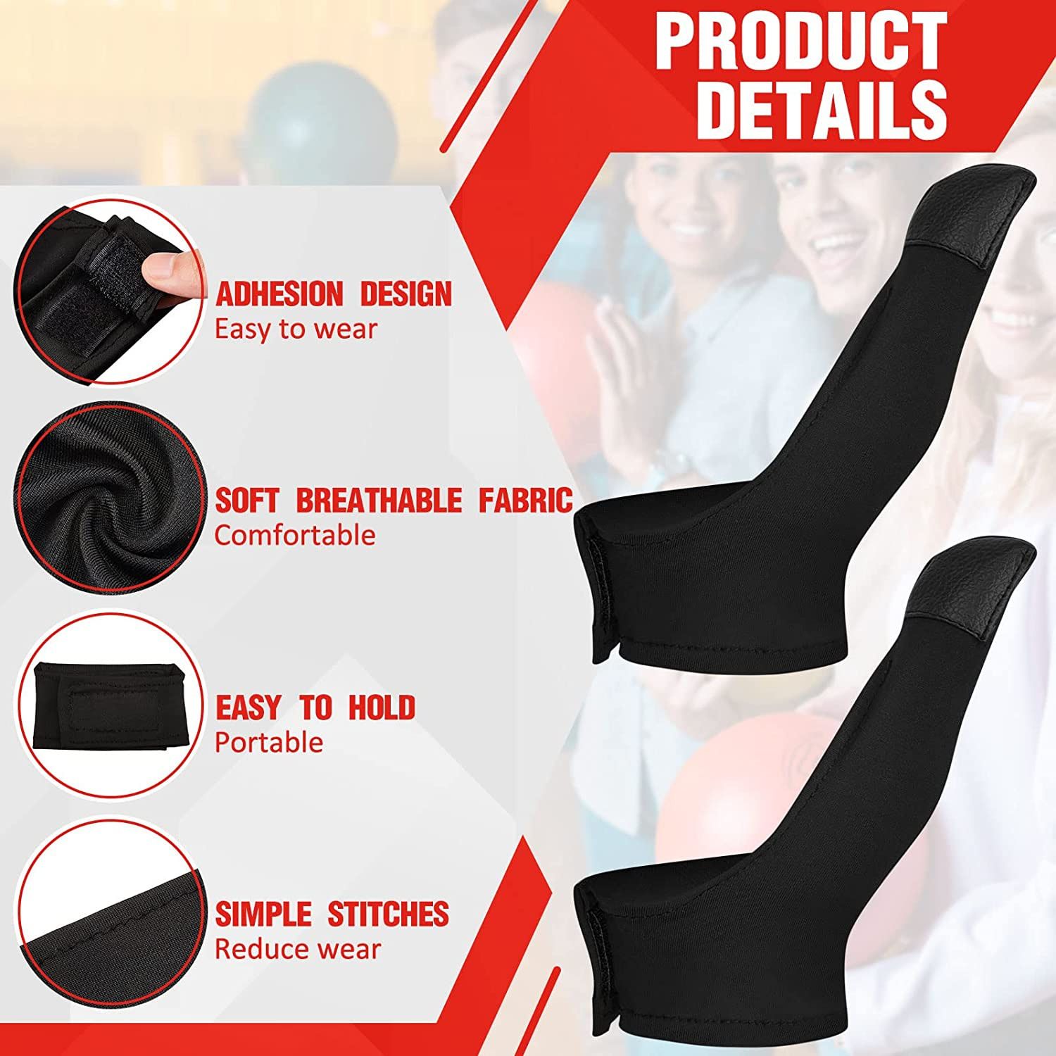 Bowling Thumb Saver Protector 2 Pcs Thumb Guard Bowling Thumb Sock Compact and Lightweight Bowling Gloves for Bowling Ball โ image 4