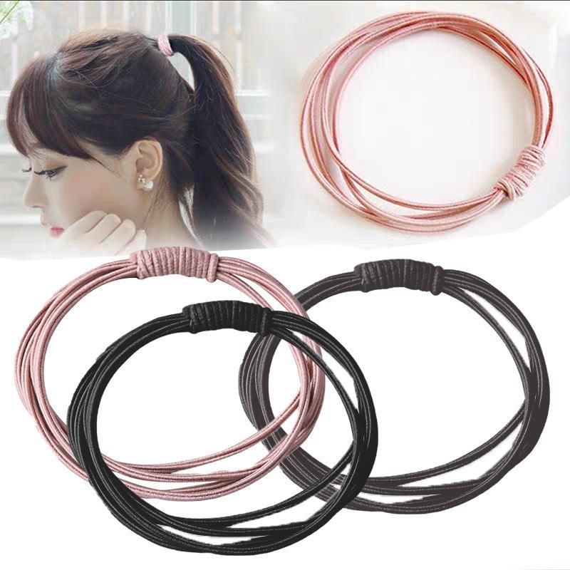 10pcs High Quality Women Girls Elastic Hair Bands Tie Band Ropes Rings Ponytail - Pink โ image 5