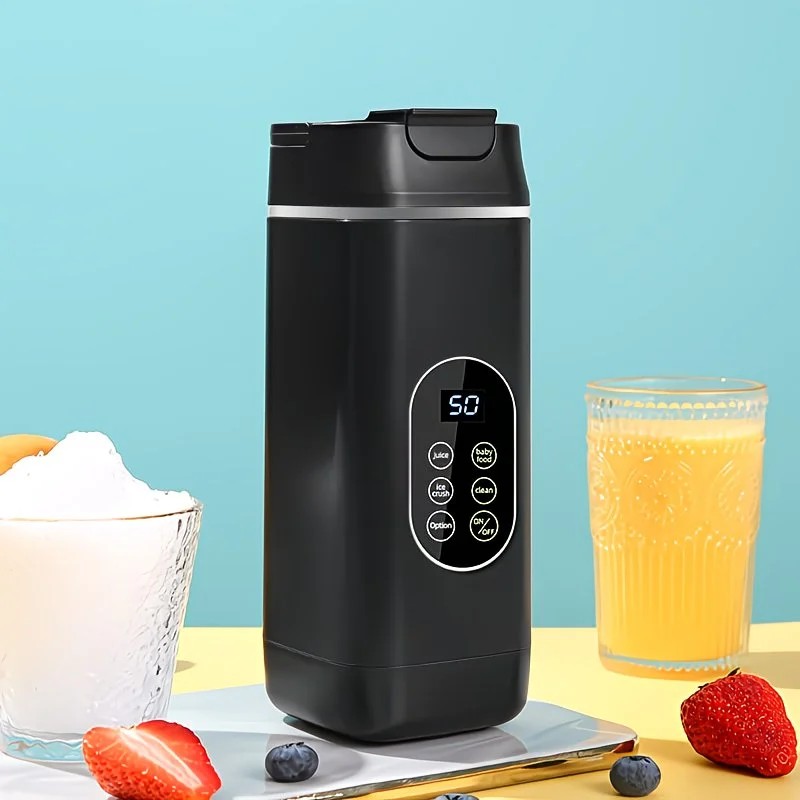 Portable Wireless Fresh Juice Maker: Freshness in a Cup, Anywhere, Anytime. BLACK