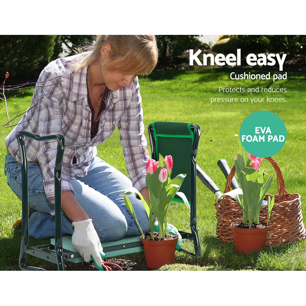 Gardeon Garden Kneeler 3-in-1 Padded Seat Stool Outdoor Bench Knee Pad Foldable โ image 3