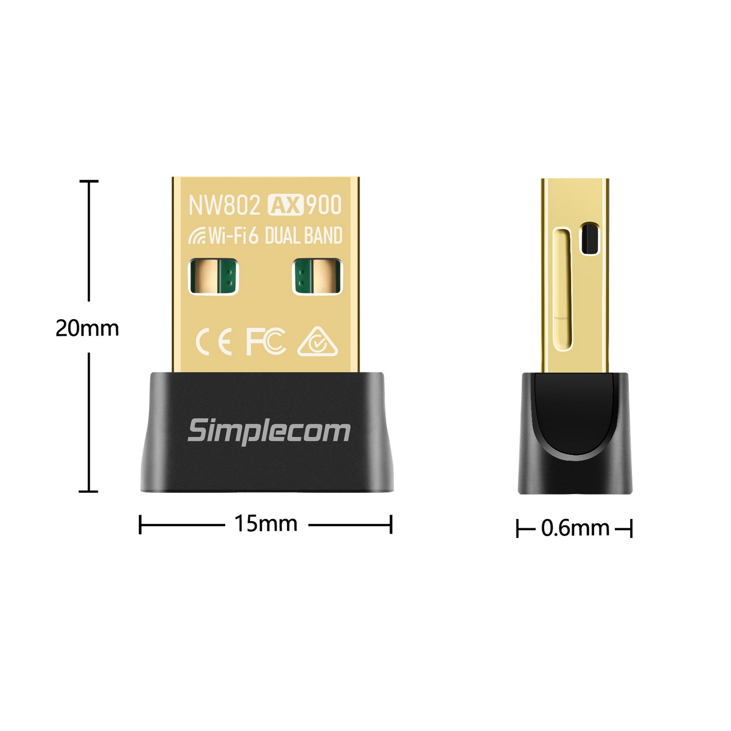 Simplecom NW802 AX900 Dual Band Wi-Fi 6 USB Wireless Nano Adapter โ image 4