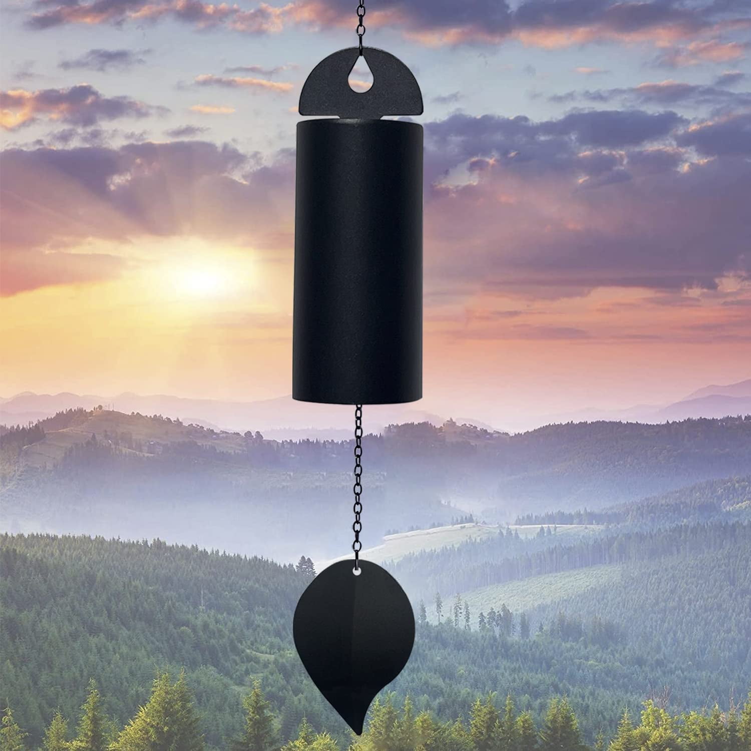 Deep Resonance Serenity Bell Large Metal Cylinder Wind Chimes Outdoor Windbell Deep Tone 30 Inch Garden Wind Chimes for Patio and Terrace Musical Windchime โ image 2