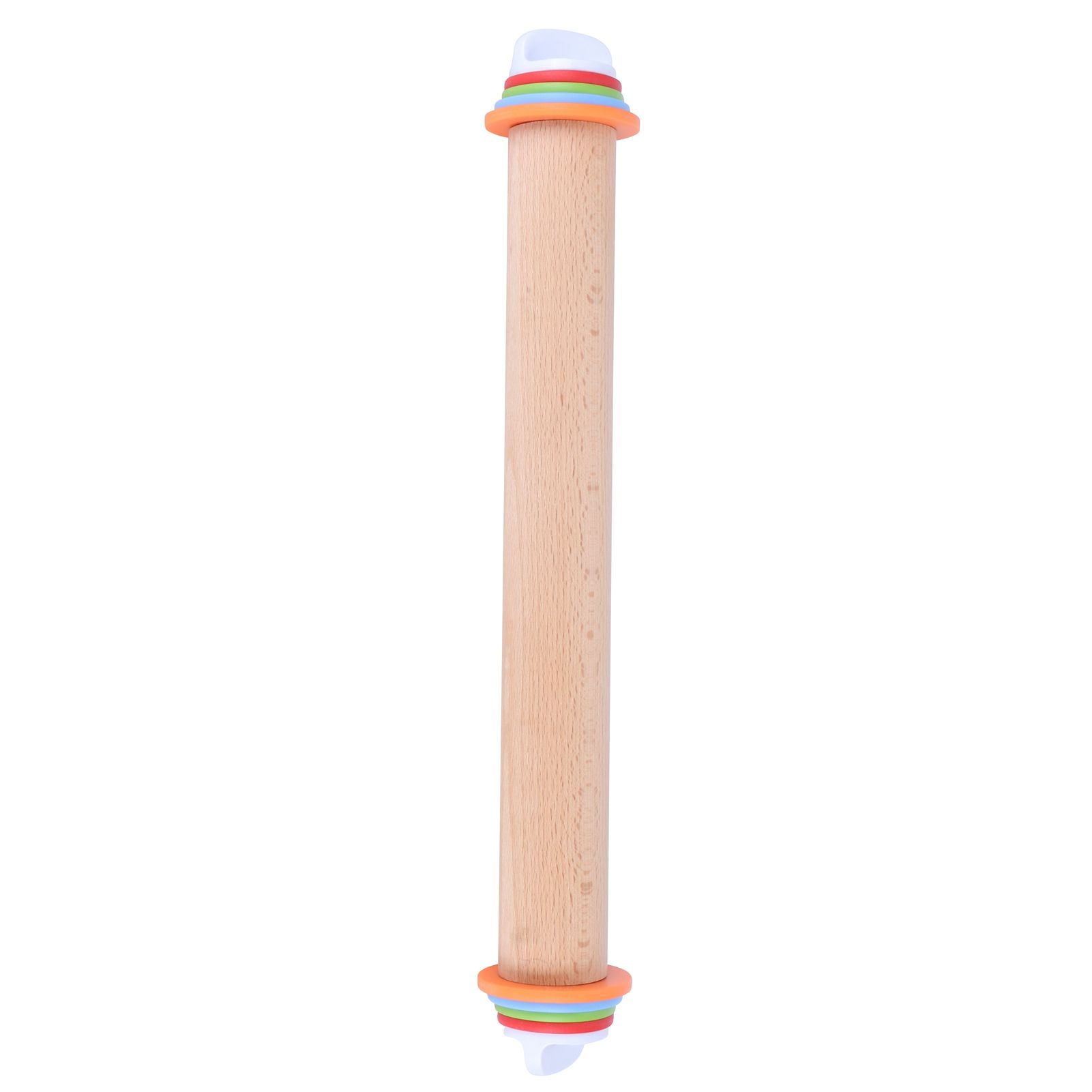 Adjustable Beech and PP Rolling Pin with Detachable Ring for Cake Egg Tart Kitchen Bakery — image 4