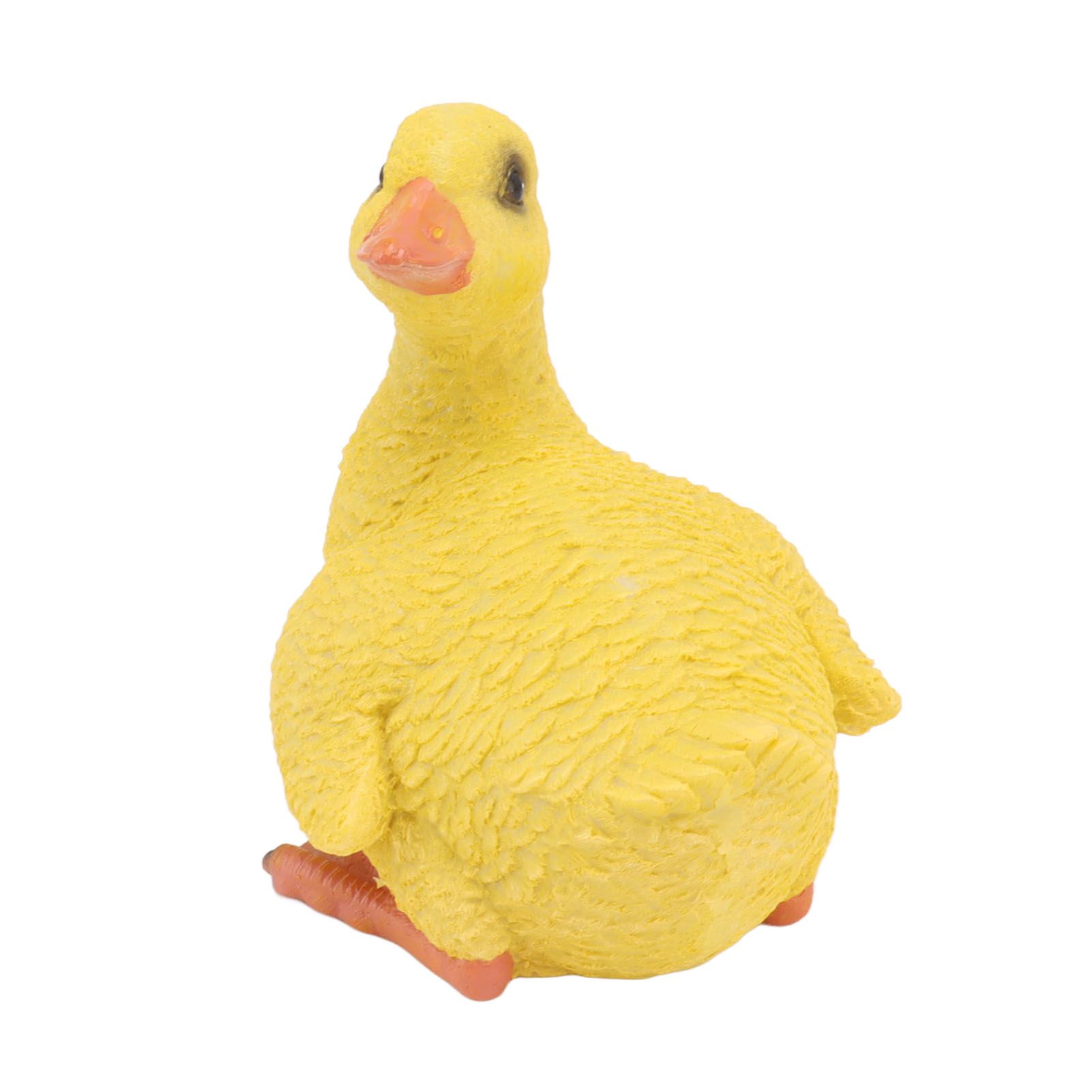 Duck Ornament Resin Weather Resistant Cute Vivid Expression Duck Statues Sculpture for Garden Yard Pond Yellow โ image 4