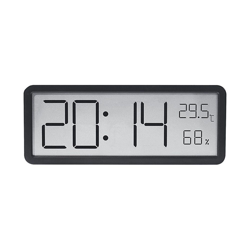 Digital Wall Clocks Battery Operated,Modern Wall Clocks for Living Room Decor, Simple Digital Wall Clock with Temperature/Date/Time, Small Desk Clock for