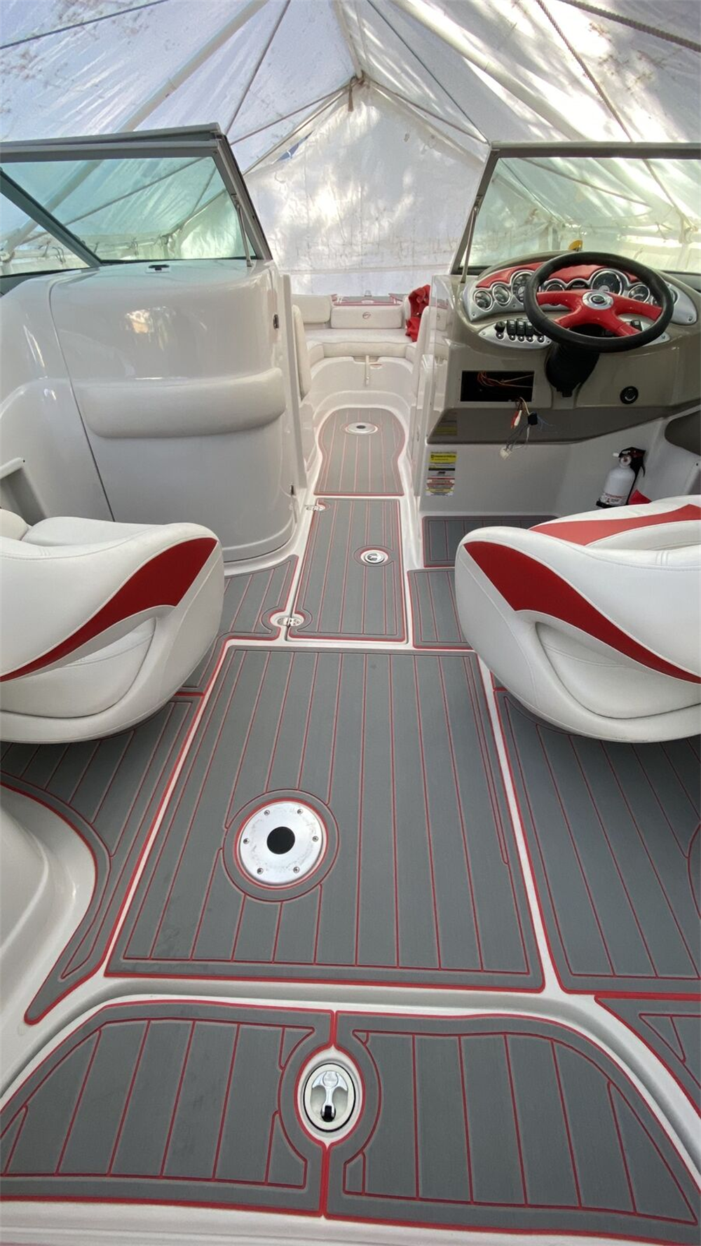2007 Crownline 220EX Swim Platform Cockpit Boat EVA Foam Teak Deck Floor Pad Mat SeaDek MarineMat Gatorstep Style Self Adhesive — image 2