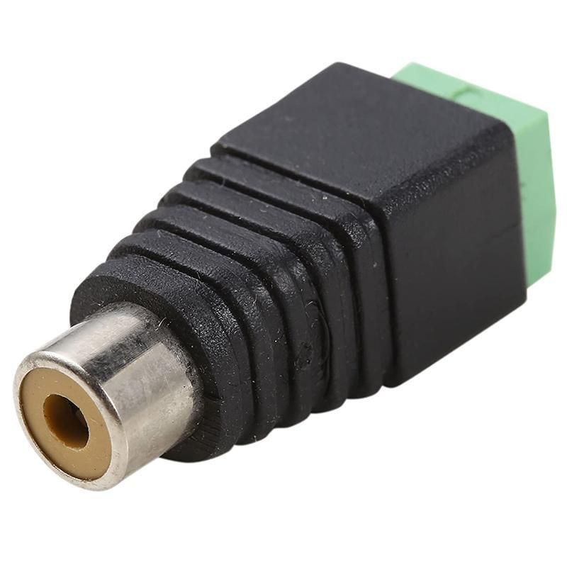 2/4 Pair Speaker Wire cable to female & male RCA Adapter Connector Jack Plug LED - 2 PAIRS — image 4