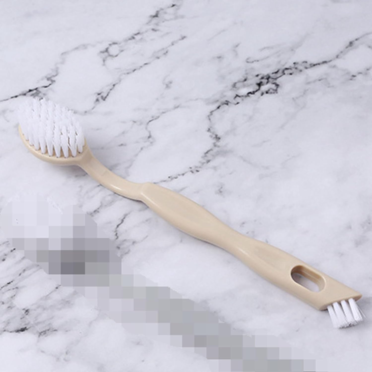 Sneaker Cleaner Brush, Multi Functional Shoe Brush Double Sided Washing Plastic Scrub for Stains (beige) — image 3